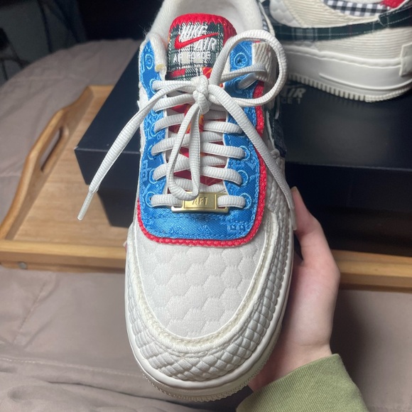 Nike Air Force 1 Shadow Sail Green and University Blue Multicolor - Picture 9 of 15